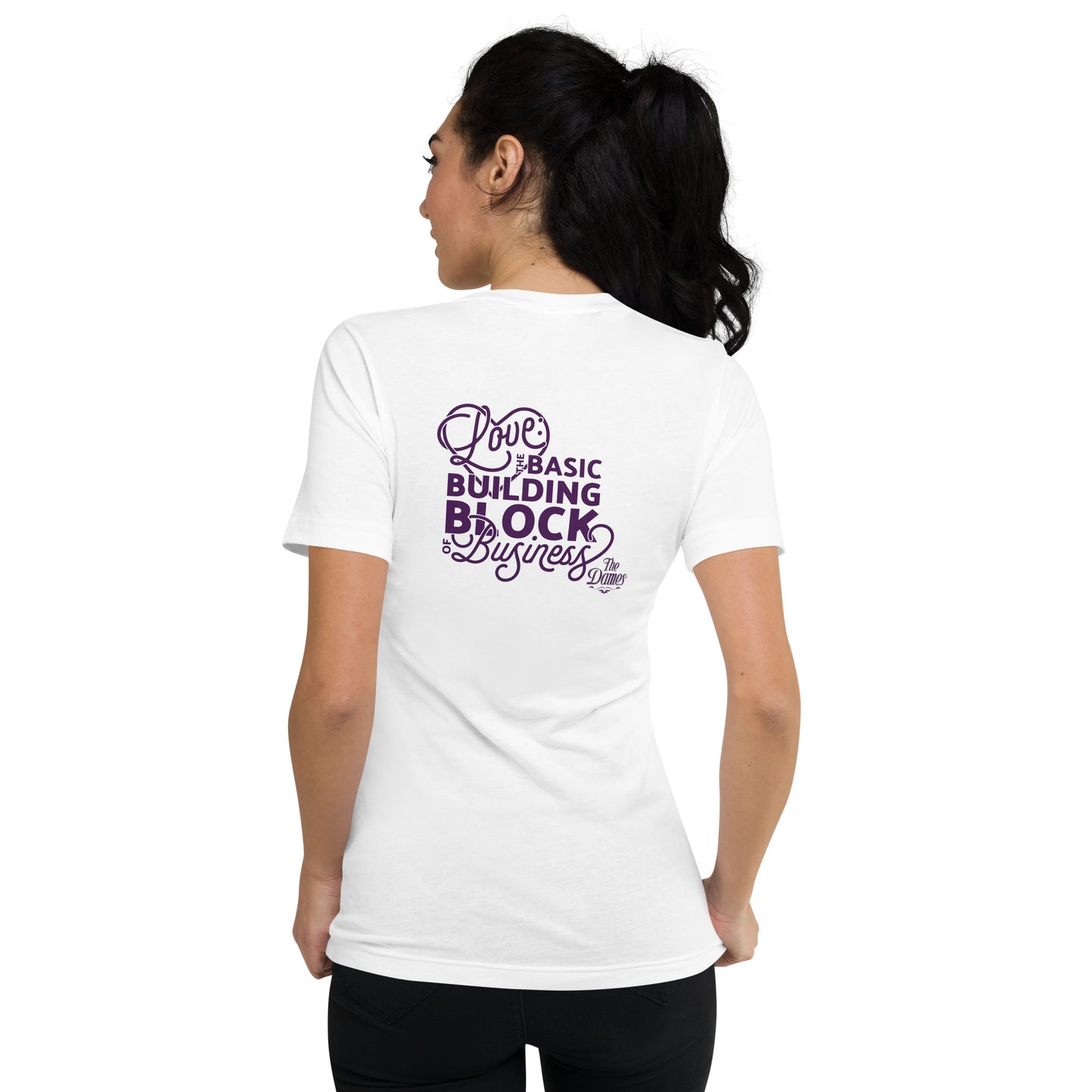 Love V-Neck T-Shirt White