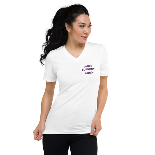 Queens V-Neck T-Shirt White